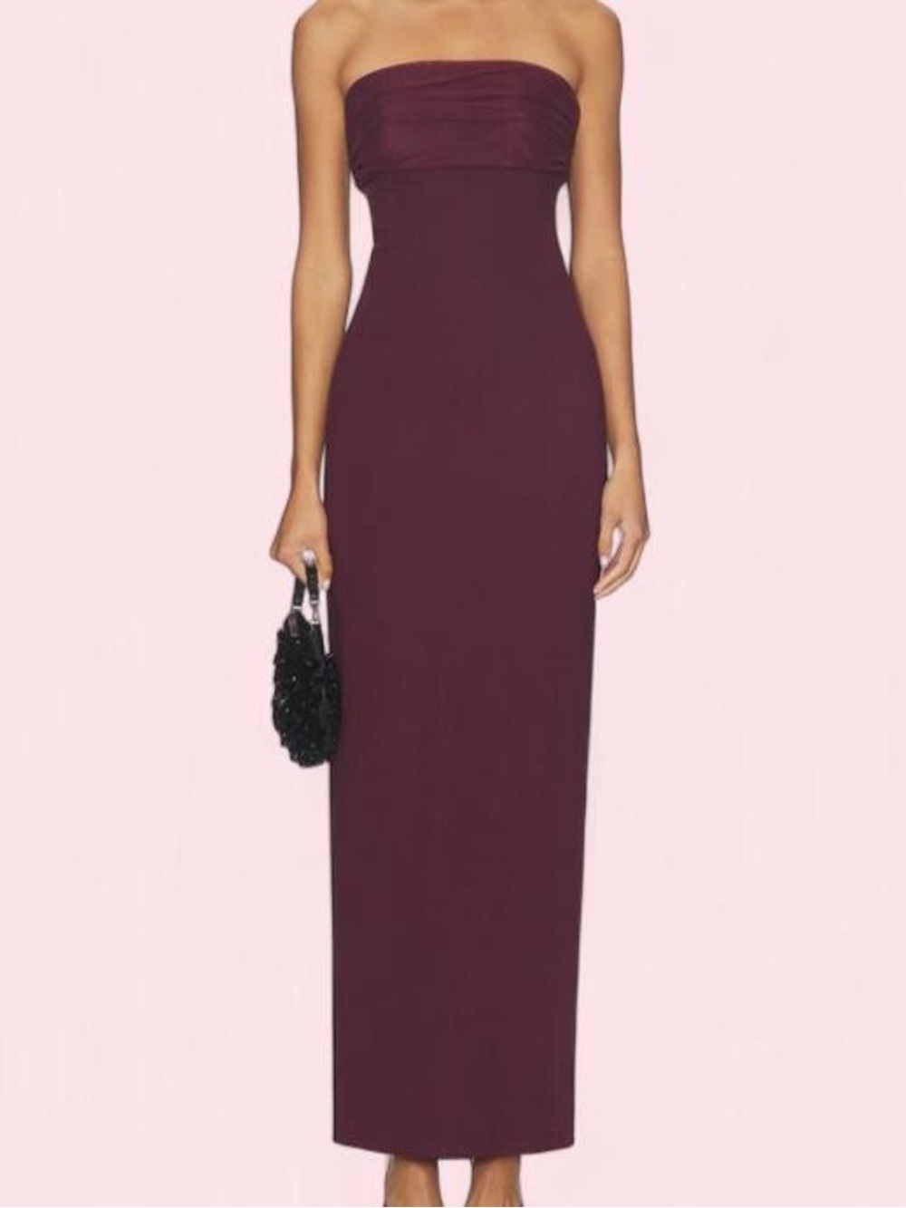 superdown Burgundy Cowl Neck Maxi Slip Dress